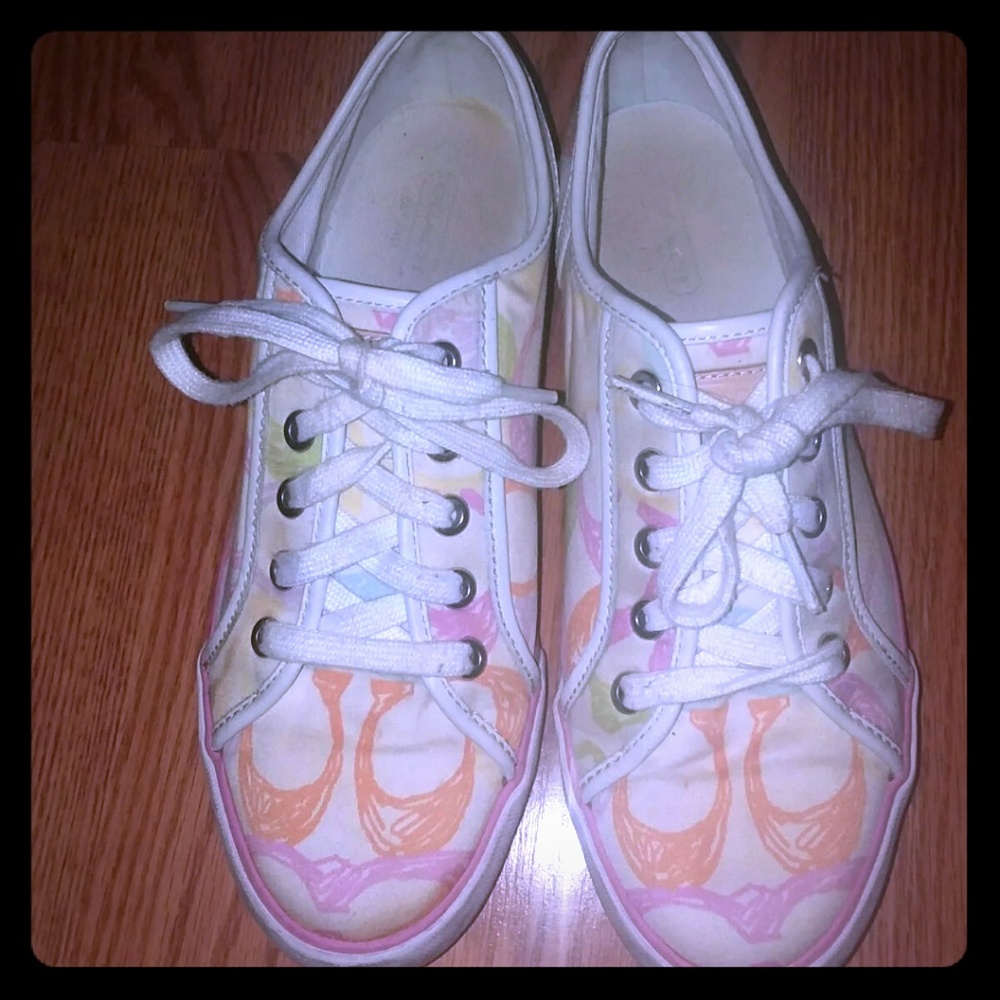 Multicolored coach shoes